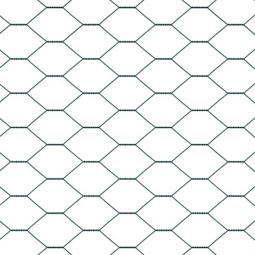 Πόμολα Fencing 11 τεμ U-Channel Πράσινα 60cm Σχάρα, vidaXL Εξαγωνικός Φράχτης Πράσινος 0.5x100 μ Σχάρα