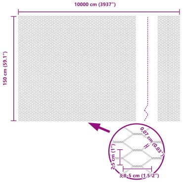 Φράχτες vidaXL Posts 11 τμχ U-Channel Πράσινος 150cm Σίδερο, Φράχτης vidaXL Εξαγωνικός Πράσινος 1.5x100 μ Σίδερο