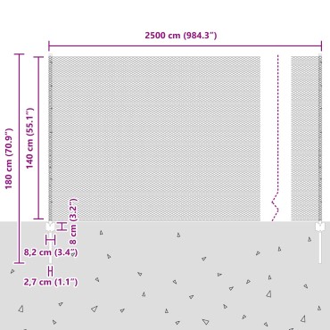 vidaXL Φράκτες 22 τεμ U-Channel Γκρι 140cm Ατσάλι, vidaXL Εξαγωνικός Φράκτης Γκρι 1.4x25 μ Ατσάλι
