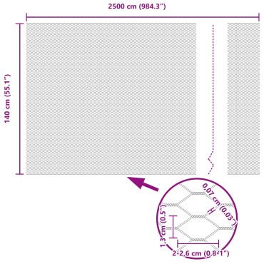 vidaXL Φράκτες 22 τεμ U-Channel Γκρι 140cm Ατσάλι, vidaXL Εξαγωνικός Φράκτης Γκρι 1.4x25 μ Ατσάλι