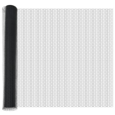 vidaXL Φράκτες 22 τεμ U-Channel Γκρι 140cm Ατσάλι, vidaXL Εξαγωνικός Φράκτης Γκρι 1.4x25 μ Ατσάλι