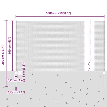 vidaXL Στήλες Φράχτη 22 τμχ Γκρι 160cm Ατσάλι, vidaXL Γκρι Εξαγώνιος Φράχτης 1.6x50 μ Ατσάλι