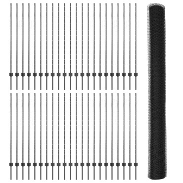 Φράχτες vidaXL 22 τεμ U-Channel Γκρι 140cm Βαθιά Χάλυβα, Εξαγωνικός Φράχτης vidaXL Γκρι 1,4x100 μ Χάλυβας