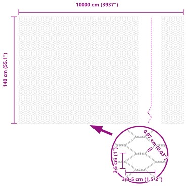 Φράχτες vidaXL 22 τεμ U-Channel Γκρι 140cm Βαθιά Χάλυβα, Εξαγωνικός Φράχτης vidaXL Γκρι 1,4x100 μ Χάλυβας