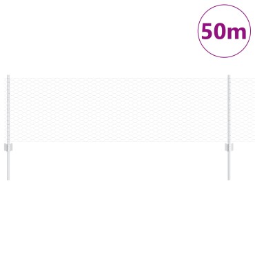 Τίτλοι Φράκτη vidaXL 11 τμχ U-Channel 60cm Γαλβανισμένο Ατσάλι, Φράκτης vidaXL Εξαγωνικός 0,6x50 μ Γαλβανισμένο Ατσάλι