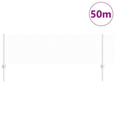 Φράκτες vidaXL 11 τμχ U-Channel 60cm γαλβανισμένος χάλυβας, Εξαγωνικός φράκτης vidaXL 0,6x50 μ γαλβανισμένος χάλυβας