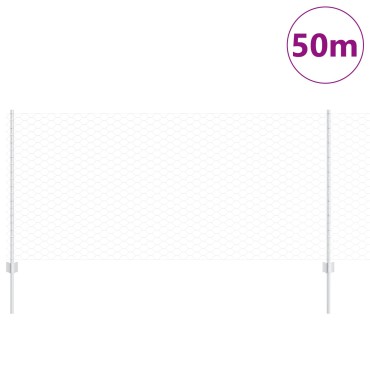 vidaXL Φράκτες Posts 10 τεμ U-Channel 140cm Γαλβανισμένο Ατσάλι, vidaXL Εξαγωνικός Φράκτης 1x50 μ Γαλβανισμένο Ατσάλι