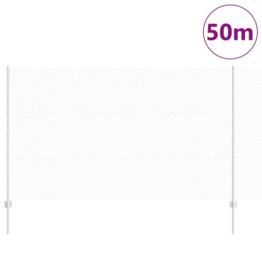 vidaXL Στηλοί Φράχτη 22 τεμ U-Channel 140cm Γαλβανισμένος χάλυβας, vidaXL Εξαγωνικός φράχτης 1,4x50 μ Γαλβανισμένος χάλυβας