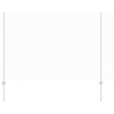 vidaXL Στυλοί Φράχτη 22 τεμάχια U-Channel 150cm Γαλβανισμένο Ατσάλι, vidaXL Εξαγωνικός Φράχτης 1.5x50 μ Γαλβανισμένο Ατσάλι