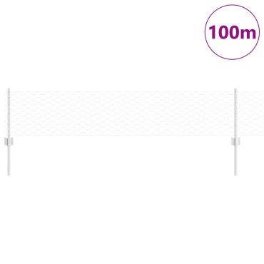vidaXL Στηλοί Φράχτη 11 τμχ U-Channel 40 εκ Γαλβανισμένο Ατσάλι, vidaXL Εξάγωνος Φράχτης 0.4x100 μ Γαλβανισμένο Ατσάλι