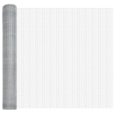 VidaXL Φράκτες 22 τεμ U-Channel 100cm Γαλβανισμένο Ατσάλι, VidaXL Hexagon Φράχτης 1x100 μ Γαλβανισμένο Ατσάλι
