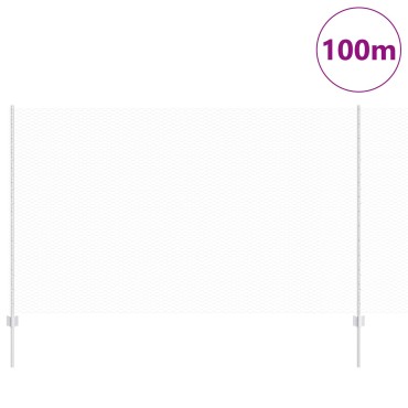 vidaXL Στήλες Φράχτη 22 τμχ U-Channel 140cm Γαλβανισμένο Ατσάλι, vidaXL Εξαγωνικός Φράχτης 1.4x100 μ Γαλβανισμένο Ατσάλι