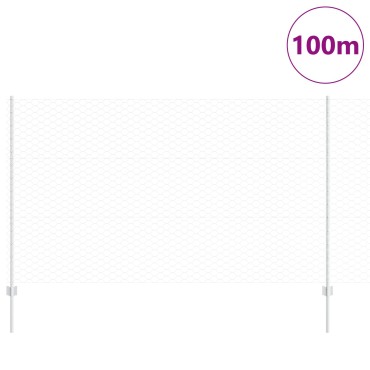 vidaXL Στυλοί Φράχτη 22 τμχ U-Channel 140cm Γαλβανισμένος Χάλυβας, vidaXL Εξαγωνικός Φράχτης 1.4x100 μ Γαλβανισμένος Χάλυβας