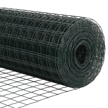 vidaXL Ευρωπαϊκή περίφραξη με 13 Πόστες 1.2x25 μ Γαλβανισμένο Ατσάλι Πράσινο