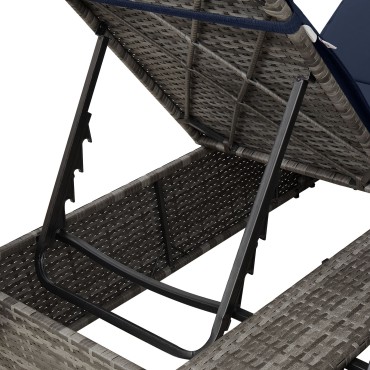 vidaXL Διπλή ξαπλώστρα Μαύρο 205x129x200cm συνθετικό ρατάν