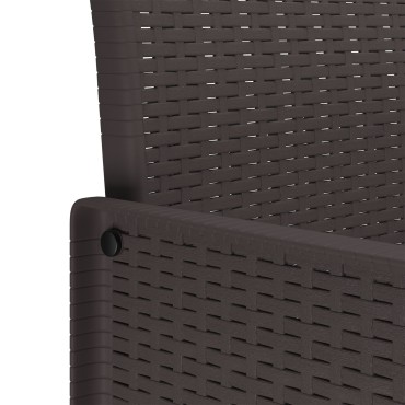 vidaXL 11 Τεμάχιο Σετ Τραπεζαρίας Κήπου με Μαξιλάρια Καφέ Πολυ Ράταν