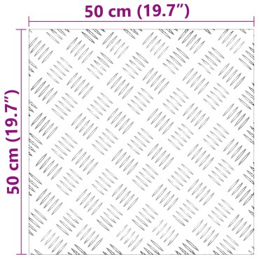 vidaXL Πλάκες Αλουμινίου 4 τεμ Αντιολισθητικές 50x50 εκ