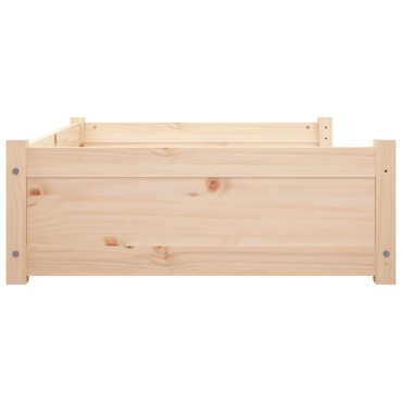 vidaXL Κρεβάτι Σκύλου 95,5 x 65,5 x 28 εκ. από Μασίφ Ξύλο Πεύκου