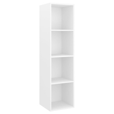 vidaXL Έπιπλο Τηλεόρασης Κρεμαστό Λευκό 37x37x142,5cm από Επεξ. Ξύλο