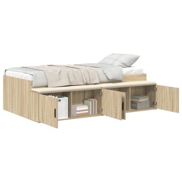 vidaXL Κρεβάτι Αποθήκευσης Sonoma Oak 90x190 εκ.