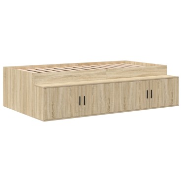 vidaXL Κρεβάτι Αποθήκευσης Sonoma Oak 90x190 εκ.