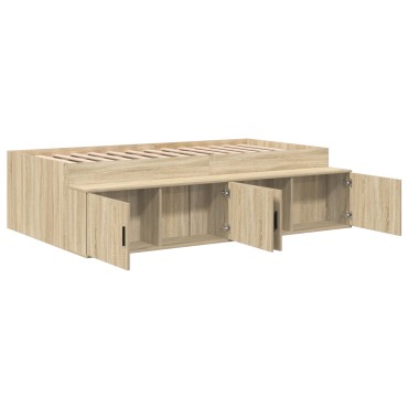 vidaXL Κρεβάτι Αποθήκευσης Sonoma Oak 90x190 εκ.