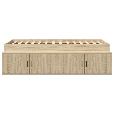 vidaXL Κρεβάτι Αποθήκευσης Sonoma Oak 90x190 εκ.