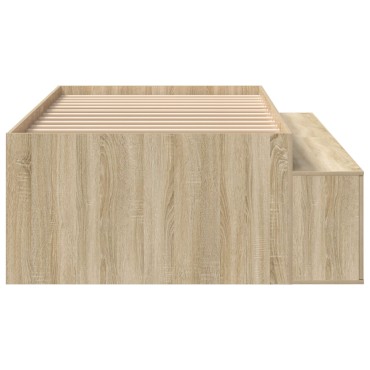 vidaXL Κρεβάτι Αποθήκευσης Sonoma Oak 90x190 εκ.