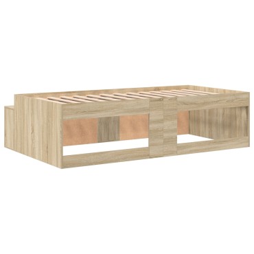 vidaXL Κρεβάτι Αποθήκευσης Sonoma Oak 90x190 εκ.