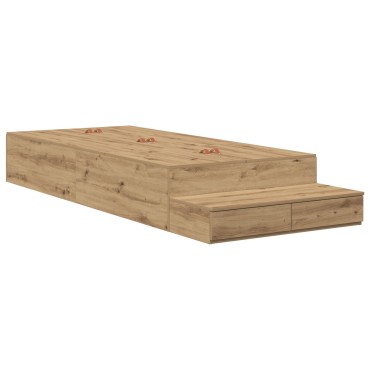 vidaXL κρεβάτι αποθήκευσης  Artisan Oak Επεξεργασμένο ξύλο