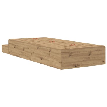 vidaXL κρεβάτι αποθήκευσης  Artisan Oak Επεξεργασμένο ξύλο