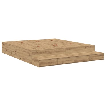 vidaXL Κρεβάτι Αποθήκευσης Artisan Oak 180x200 εκ.
