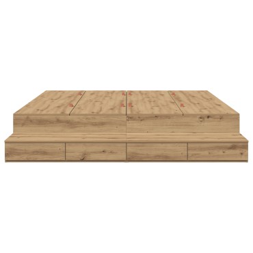 vidaXL Κρεβάτι Αποθήκευσης Artisan Oak 180x200 εκ.