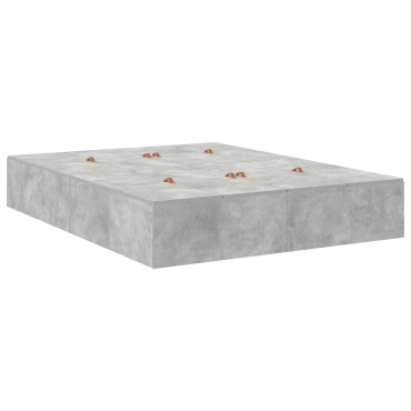 vidaXL Κρεβάτι Αποθήκευσης Σκυρόδεμα Γκρι 140x190 εκ.