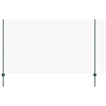 vidaXL Ευρωπαϊκό Φράγμα με 5 U Posts Πράσινο 1.4x10 μ Ατσάλι