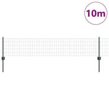 vidaXL Φράχτης  Euro με 5 U Posts Πράσινο 0,4x10 μ Μέταλλο