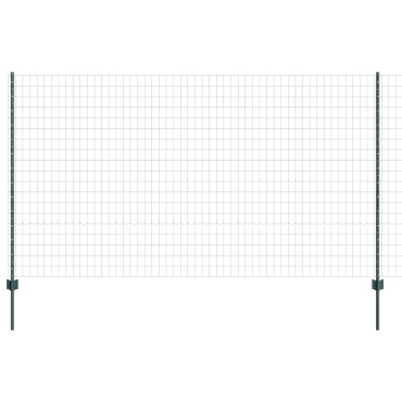 vidaXL Φράχτης  Euro με 5 U Posts Πράσινος 1.4x10 μ Ατσάλι