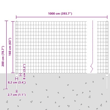 vidaXL Euro Fence με 5 U Posts Πράσινο 1.6x10 μ Χάλυβας