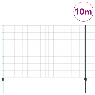 vidaXL Euro Fence με 5 U Posts Πράσινο 1.6x10 μ Χάλυβας