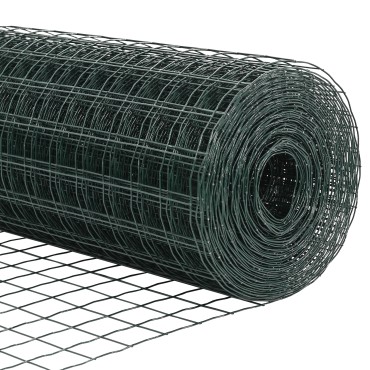 vidaXL Σετ Φράκτη Κήπου Σετ των 2 Πράσινο PVC επενδυμένο ατσάλι 10x1 μ