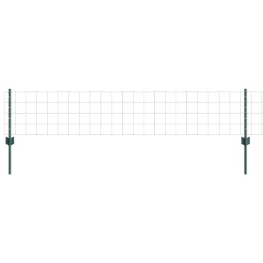 vidaXL Euro Fence με U Posts Σετ 2 Πράσινο Γαλβανισμένος Χάλυβας Μεσαίο