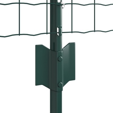 vidaXL Euro Fence με U Posts Σετ 2 Πράσινο Γαλβανισμένος Χάλυβας Μεσαίο