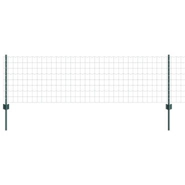 vidaXL Σετ Φράκτη  Euro Σετ 2 Πράσινο Ατσάλι με PVC 25x0.6 m