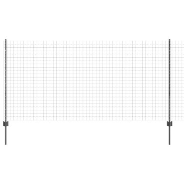 vidaXL Euro Fence με 22 U Posts Γκρι 1.2x25 μ Ατσάλι