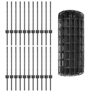 vidaXL Φράκτης  Euro Σετ 3 Γκρι Μέταλλο με επικάλυψη PVC 50 x 0.6 μ