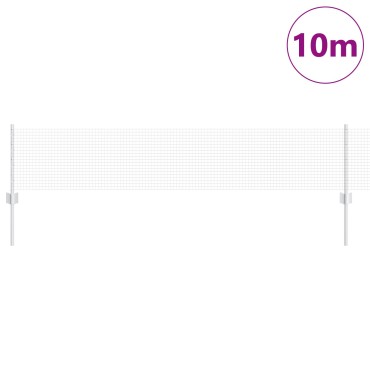 vidaXL Γαλβανισμένος φράχτης  με 5 U Posts Ασημένιο 0.4x10 μ Ατσάλι