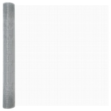 vidaXL Γαλβανισμένο Φence  με 22 U Posts Ασημί 1.2x25 μ Μεταλλικό
