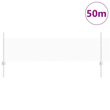 vidaXL Φράχτης  Welding Wire με 22 U Posts Ασημί 0.5x50 μ Χάλυβας