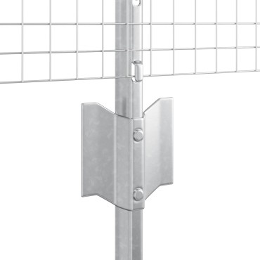 vidaXL Φράχτης  Welding Wire με 22 U Posts Ασημί 0.5x50 μ Χάλυβας