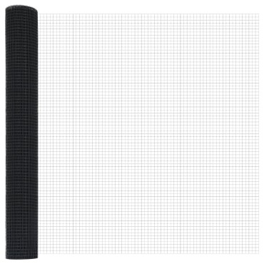 vidaXL Γκρι Συρματόπλεγμα με 10 U Πόδια 1.2x10 μ Χάλυβα